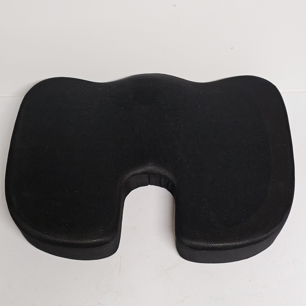 Memory Foam Coccyx Orthopedic Seat Cushion – Black